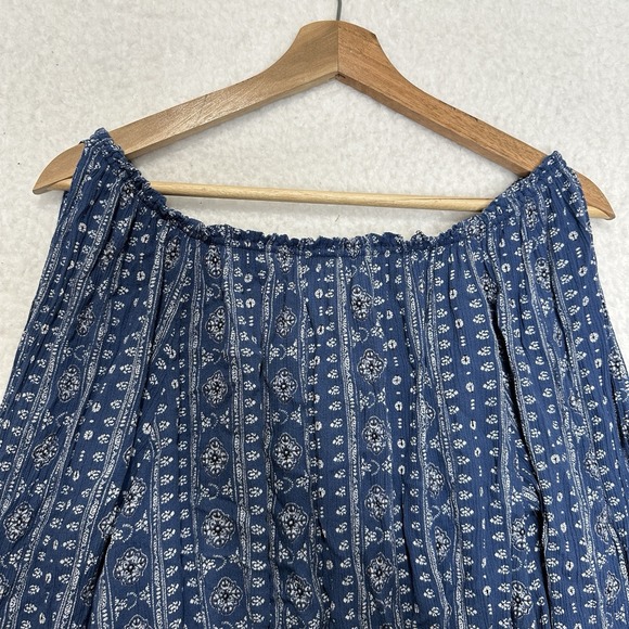 ABERCROMBIE & FITCH Cropped Penny Lane StyleBoho Cold Shoulder Top Size Medium - Picture 11 of 14